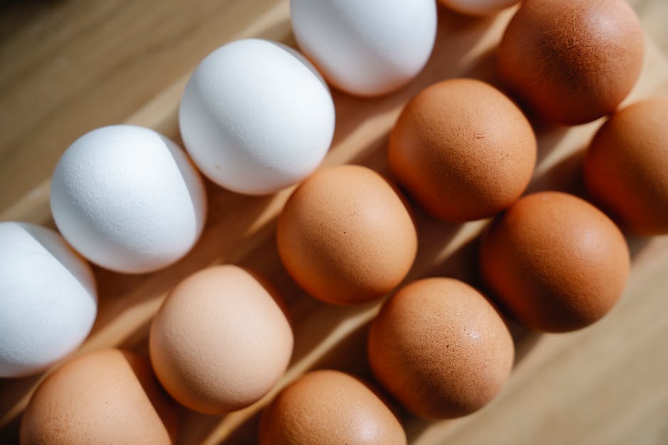 Proteingehalt von vier Eiern
